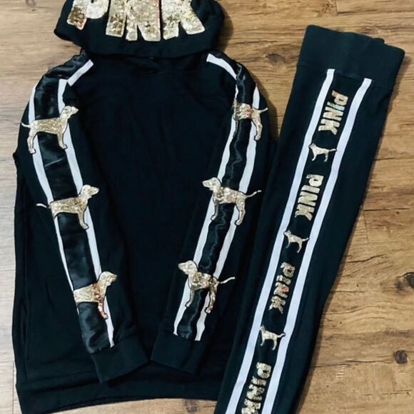 PINK Victoria's Secret Tops - VS PINK PUP BLING RARE OUTFIT SET S